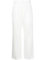 MM6 Maison Margiela pantalon court à fines rayures - Blanc