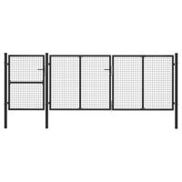 vidaXL Poort 400x125 cm staal antraciet