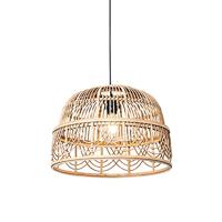 QAZQA - Oosters Oosterse hanglamp bruin 50 cm - Michelle | Woonkamer | Slaapkamer | Keuken - Rotan Langwerpig - E27 Geschikt voor LED - Max. 1 x 60 Watt