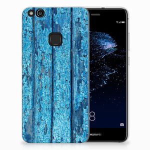 Huawei P10 Lite Bumper Hoesje Wood Blue