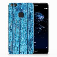 Huawei P10 Lite Bumper Hoesje Wood Blue - thumbnail