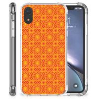 Apple iPhone Xr Doorzichtige Silicone Hoesje Batik Oranje