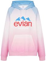 Balmain x Evian hoodie oversize à effet dégradé - Rose