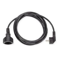 Geaarde verlengkabel, 230VAC, zwart, 10,0 m