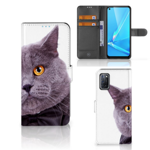 OPPO A72 | OPPO A52 Telefoonhoesje met Pasjes Kat