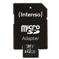 Intenso 512GB microSDXC Performance microSD-kaart 512 GB Class 10 UHS-I Waterdicht - thumbnail