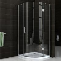 Douchecabine Nano Kwartrond Draaideur Rechtsdraaiend 90x90x200cm Antikalk Helder Glas Chroom Profiel 8mm Veiligheidsglas Easy Clean