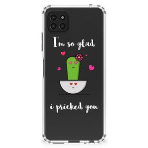 Samsung Galaxy A22 5G Stevig Bumper Hoesje Cactus Glad