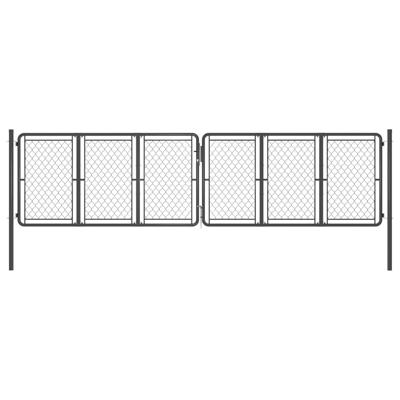 vidaXL Poort 400x100 cm staal antraciet