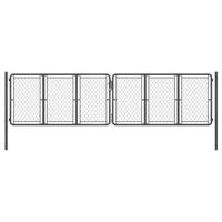 vidaXL Poort 400x100 cm staal antraciet