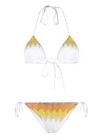 Missoni bikini triangle à motif zigzag - Jaune