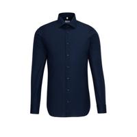 Seidensticker slim fit overhemd donkerblauw
