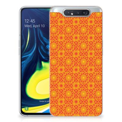 Samsung Galaxy A80 TPU bumper Batik Oranje Samsung Galaxy A80 TPU bumper Batik Oranje
