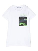 Philipp Plein Junior t-shirt à motif camouflage - Blanc