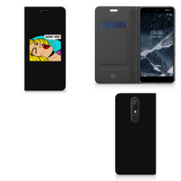 Nokia 5.1 (2018) Hippe Standcase Popart Oh Yes - thumbnail