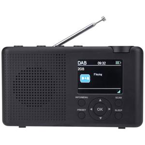 Reflexion TRA23DAB/GR Radio DAB+, DAB, VHF (FM) DAB+, FM Oplaadbaar Antraciet, Grijs