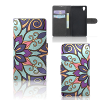 Sony Xperia Z1 Hoesje Purple Flower