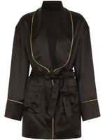 Dolce & Gabbana belted silk blazer - Noir