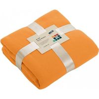 Fleece woondeken/woonplaid oranje 130 x 170 cm   -