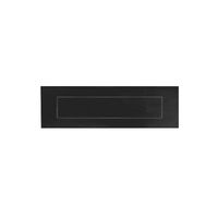 Briefplaat rechthoek geveerd 300x80mm - zwart