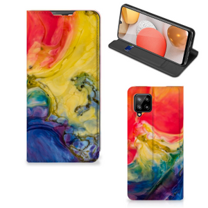 Bookcase Samsung Galaxy A42 Watercolor Dark