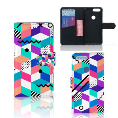 OnePlus 5T Book Case Blokken Kleurrijk