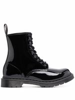 Dr. Martens bottines à effet de brillance - Noir