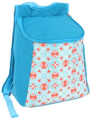 Gerimport koeltas 34 cm 12 liter polyester lichtblauw/rood Gerimport koeltas 34 cm 12 liter polyester lichtblauw/rood