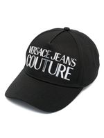 Versace Jeans Couture casquette en coton à logo imprimé - Noir