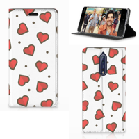 Nokia 8 Hoesje met Magneet Hearts