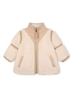 Chloé Kids manteau en fourrure artificielle à col montant - Tons neutres