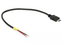 Delock 85541 Kabel USB 2.0 Micro-B male > 2 x open draden voeding 20cm Raspberry Pi - thumbnail