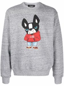 DSQUARED2 sweat à imprimé graphique - Gris