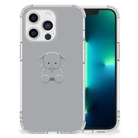 Apple iPhone 13 Pro Stevig Bumper Hoesje Grijs Baby Olifant - thumbnail