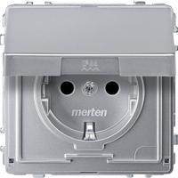 Merten MEG2310-7260 Wandcontactdoos AquaDesign Aluminium - thumbnail