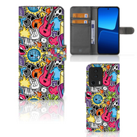 Xiaomi 13 Lite Wallet Case met Pasjes Punk Rock - thumbnail