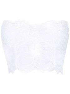 Ermanno Scervino haut bustier en dentelle - Blanc