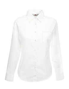 Fruit of the Loom F702 Ladies Long Sleeve Poplin Shirt