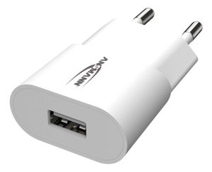 Ansmann HomeCharger HC105 USB-oplader 5 W Thuis Uitgangsstroom (max.) 1000 mA Aantal uitgangen: 1 x USB 2.0 bus A