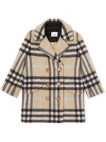 Burberry Kids manteau ajusté à carreaux - Tons neutres