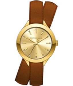 Horlogeband Michael Kors MK2501 Onderliggend Leder Bruin 14mm