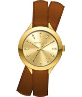 Horlogeband Michael Kors MK2501 Onderliggend Leder Bruin 14mm