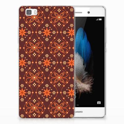 Huawei Ascend P8 Lite TPU bumper Batik Brown