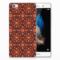 Huawei Ascend P8 Lite TPU bumper Batik Brown
