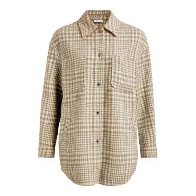 VILA geruit shacket VICEYLA beige VILA geruit shacket VICEYLA beige