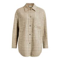 VILA geruit shacket VICEYLA beige
