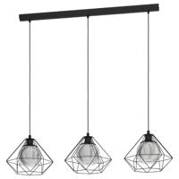 Eglo 3-lichts hanglamp Vernham met smoke glas 43483