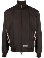 DSQUARED2 veste bomber à détails rayés - Marron