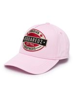 DSQUARED2 KIDS casquette en coton à patch logo - Rose