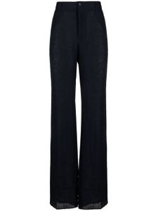 Dolce & Gabbana pantalon en lin à coupe ample - Bleu